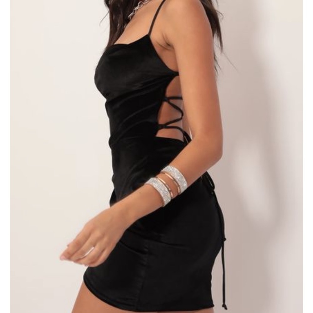 Lucy in the Sky Black Velvet Dress